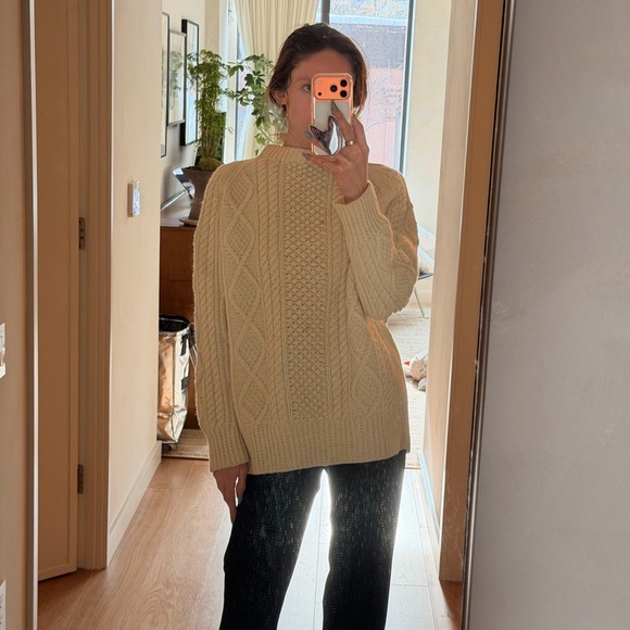 Cream Cable Knit Sweater - Picture 3 of 5